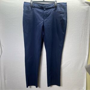 CJ Banks Navy Dress Pants Womens 16W Tall Plus Casual Stretch Comfy Work 2614
